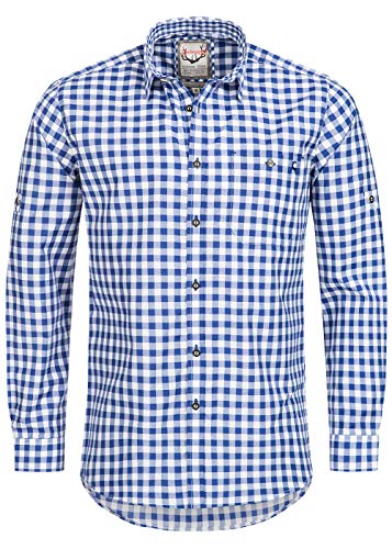 Stockerpoint Trachtenhemd OC-Franzl | kariert | modern Fit Blau XXL