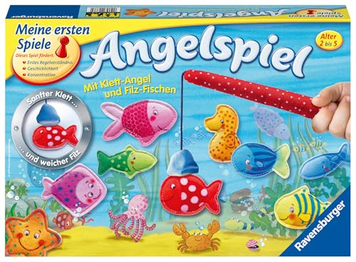 Ravensburger 22337 - Angelspiel - Angeln für Kinder, Fische fangen für 2-4 Spieler ab 2-5 Jahren