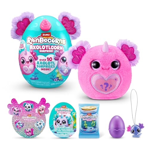 Rainbocorns Axolotlcorn Surprise (GILLDA) von ZURU, Plüschspielzeug zum Sammeln für Mädchen ab 3 Jahren