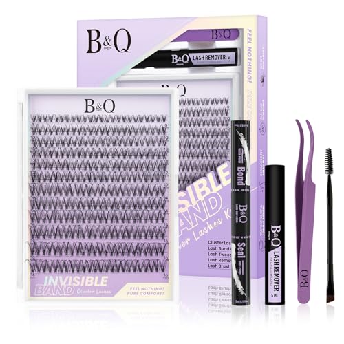 B&Q Lashes Extension Set 144PCS Venus Lash Clusters Unsichtbares Band 8-16MIX Manga Wimpern Extensions Set Wispy NatüRliche Wimpern Cluster 7 tage halt Lazy Girl Wimpernverlängerung(Venus 8-16mix)