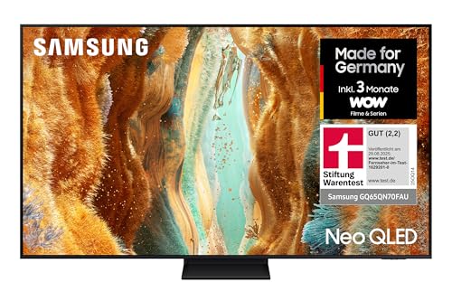 Samsung Neo QLED 4K QN70F 65 Zoll (163 cm) Mini LED Fernseher, NQ4 AI Gen2 Prozessor, Quantum Matrix Technology Slim, Motion Xcelerator 144Hz, AirSlim Design, Samsung Vision AI Smart TV