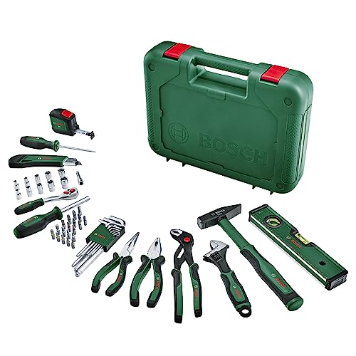 Bosch Handwerkzeug-Set Advanced, 52-teilig (Set mit hochwertigen Werkzeugen für erfahrene Heimwerker; lange Lebensdauer; hochwertige Materialien; ergonomisches Design)