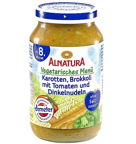 Alnatura Bio Karotten Brokkoli mit Tomate und Dinkelnudeln, ab dem 8. Monat, 220g