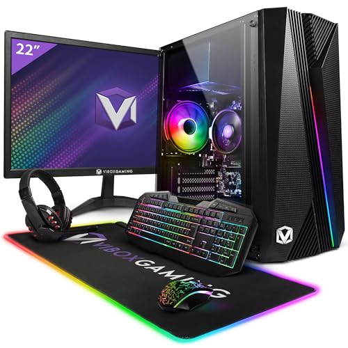 Vibox I-26 Gaming PC Set Komplett • Monitor 22 Zoll • AMD Ryzen 3 3200G 4,0GHz • Radeon Vega 8 • 16GB RAM • 480GB SSD • Windows 11 • WLAN
