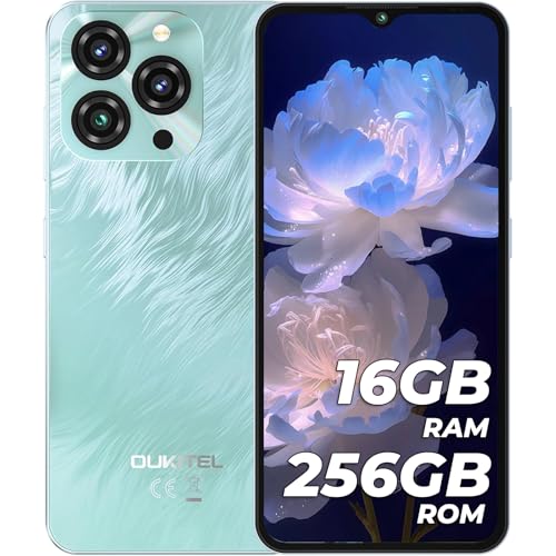 OUKITEL C3 256GB Smartphone ohne vertrag-16GB+256GB/1TB 13MP + 5MP Mobile Phone Without Contract 6.52 Inch 60Hz Display 5000 mAh Mobile Phone Cheap GPS Android 14, Dual SIM 4G Cooles Blau