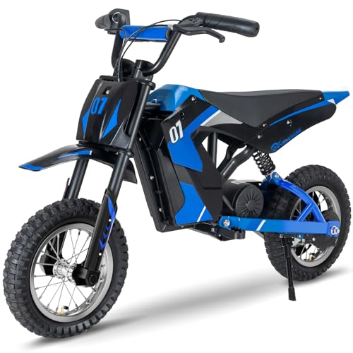 EVERCROSS EV12M Elektro Motorrad Kinder, Elektromotorrad mit 300W Motor, 8/12/25 KMH Geschwindigkeitsmodus, 15KM Lange Reichweite, 12 Zoll Luftreifen, Moto Cross für Kinder ab 110cm Körpergröße