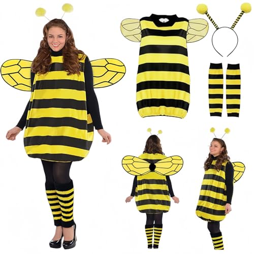 Bienenkostüm Damen Bienen Kostüm Damen: Bienenkostüm Erwachsene Faschingskostüme Karneval Lustig Tierkostüm Cosplay Karnevalskostüm Witzige Damenkostüme Für Karneval Kostüm Cosplay Party Fasching