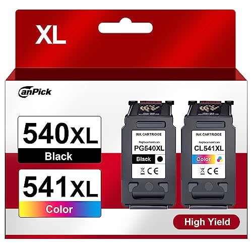 CanPick 540XL 541XL Multipack Ersatz für Canon Druckerpatronen 540 541 XL Schwarz Color PG 540 PG-540 CL 541 für Canon Pixma TS5150 MG3600 MG3650S MG3650 MG4250 MX475 TS5100 MG3150 MG3500 MG4200 MX535