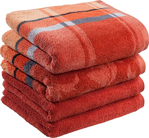 Erwin Müller Handtuch-Set 4er-Pack Terra Größe 50x100 cm - Ludwigsburg - 100% Baumwolle - kuschelweich, saugstark, voluminös - praktisch durch beidseitige Schlaufen (weitere Farben)