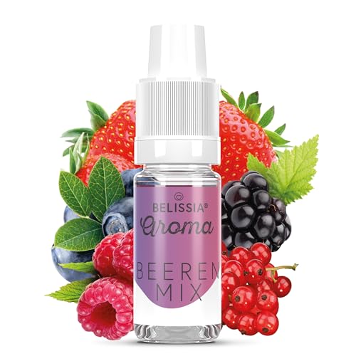 Belissia Lebensmittelaroma - Beerenmix - Hochdosiertes Lebensmittel Aroma 10ml. Zur Verwendung in Lebensmitteln & Getränken für Vernebler, Nebelmaschinen, Diffuser uvm. Beerenmix
