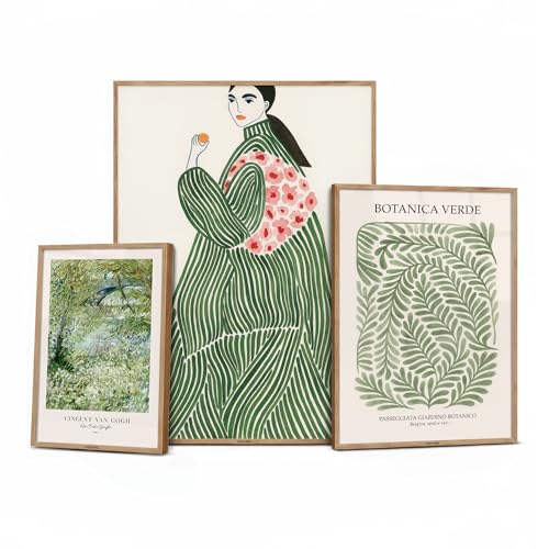 canvea Atme Fühle Lebe Poster Set | 3er Bilder Set für Selfcare Deko | Moderne Wandbilder | Premium Kunstdrucke für stilvolle Wohnräume