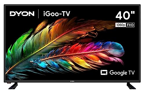 DYON iGoo-TV 40F – 40 Zoll (100 cm) Full HD Smart LED Fernseher mit Google TV, HD Triple Tuner, Sprachsteuerung, Netflix, Prime Video, YouTube, DAZN, Disney+
