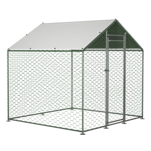 Thanaddo Hühnerstall Freilaufgehege Außengehege, Kleintiergehege für Hühner Ente Kaninchen (2 x 2)