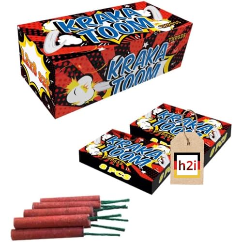 h2i Kraka Toom Minikracher | 96 Teile | Party Spaß für Klein & Groß I für Silvester, Halloween & Party Mitbringsel | Kinder & Jugendfeuerwerk | Ganzjahresfeuerwerk Kat. F1