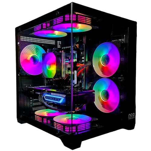 Gaming PC Phantom Black | NVIDIA RTX 3050 | SSD | Intel XEON 10 Kerner | RGB Lüfter mit Fernbedienung | Luftkühlung | 700W | WLAN 5 | Windows 11 (16GB RAM 240GB SSD)