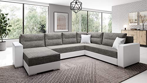 Generisch Sofa Couch Garnitur Sofagarnitur Captain U mit Schlaffunktion Wohnlandschaft