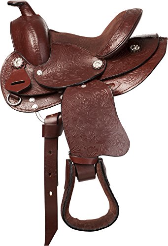 EKKIA 800076 Topeka Westernsattel, Havana, 8-Inch