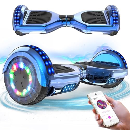 RCB Hoverboards 6,5 Zoll Skateboard Kinder und Jugendliche Hoverboards mit Bluetooth - Led Licht Segway mit Leistungsstarkem Motor Geschenk für Kinder