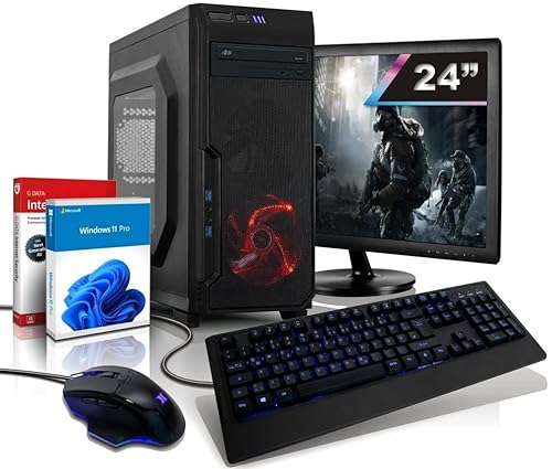 shinobee Komplett PC Gaming/Multimedia Computer mit 3 Jahren Garantie! | AMD X4 950 4x3.8 GHz | 16GB DDR4 | 256GB SSD + 1TB | RX 550 2GB GDDR5 | 24