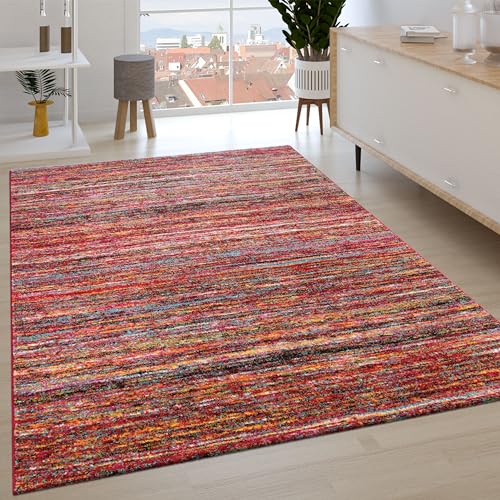 Paco Home Teppich Wohnzimmer Schlafzimmer Kurzflor Ethno Design Geometrisches Muster Rauten Motiv Moderne Deko, Grösse:160x230 cm, Farbe:Bunt