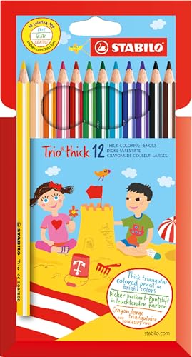STABILO - Dreikant-Buntstift - Trio dick - 12er Pack - 12