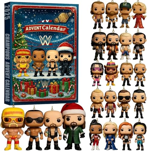 Wrestling Champion 2025 Adventskalender, 2d 24 Legenden Und Champions, 24 Tage Countdown Mit Legenden Und Champions,Geschenke Für Fans Und Sammler