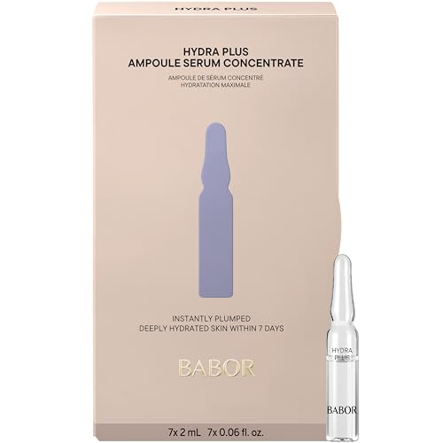 BABOR Hydra Plus, Serum Ampullen für das Gesicht, Mit Hyaluronsäure für intensive Feuchtigkeit, Vegane Formel, Ampoule Concentrates, 7 x 2 ml