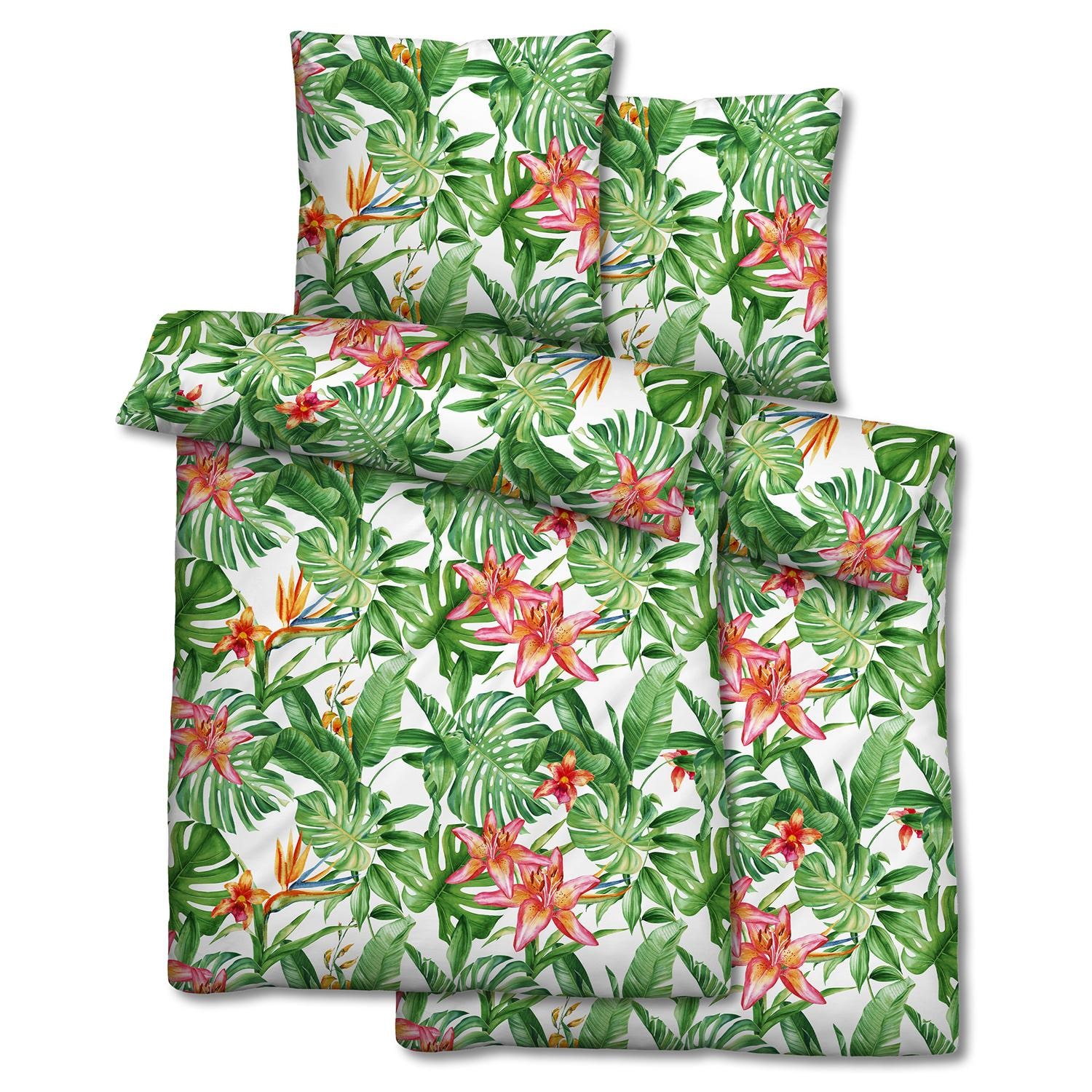 Doppelpack Mikrofaser Seersucker Bettwäsche 155 x 220 + 80 x 80 cm