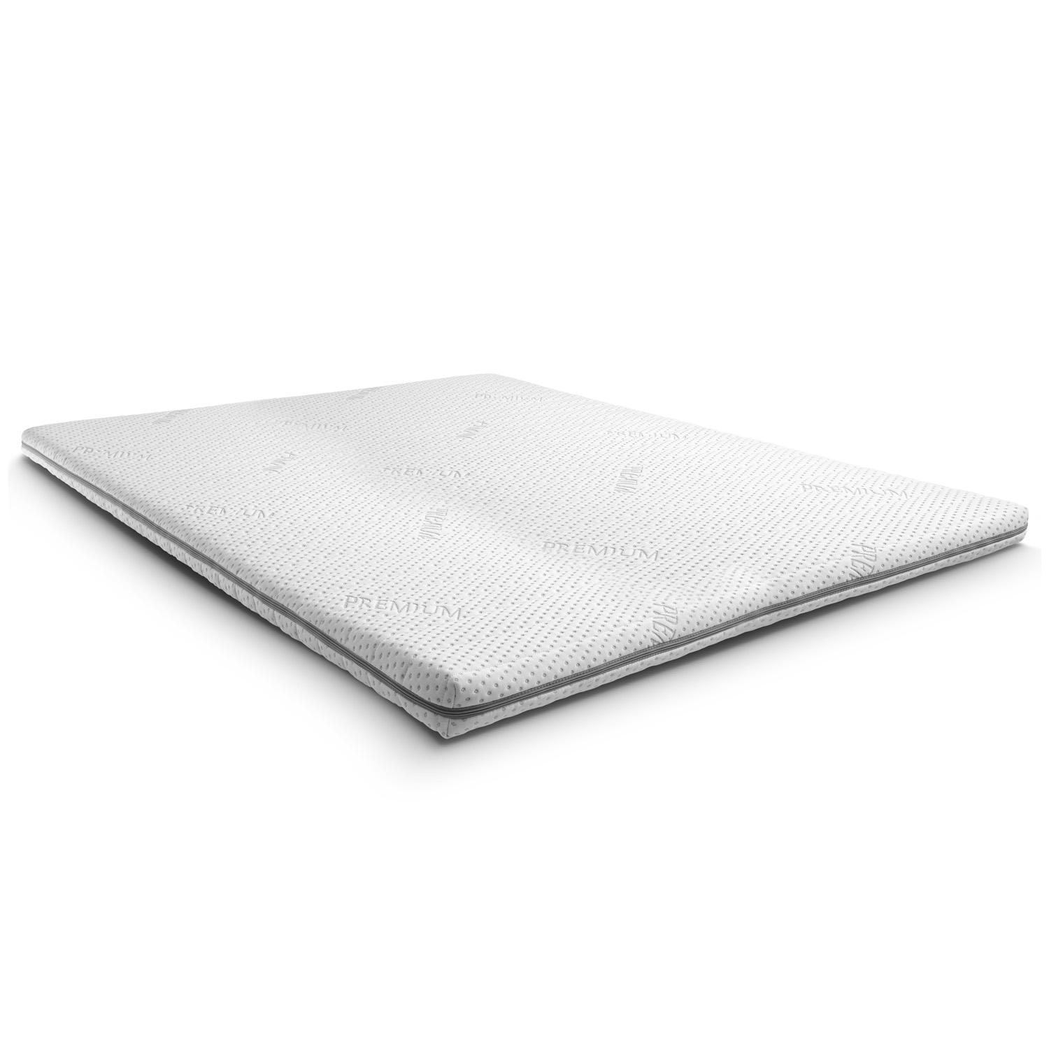 Kaltschaumtopper Supportho Premium Topper 200 x 200 cm H3, Höhe 9 cm, Härtegrad H3 mit antibakteriellem Bezug