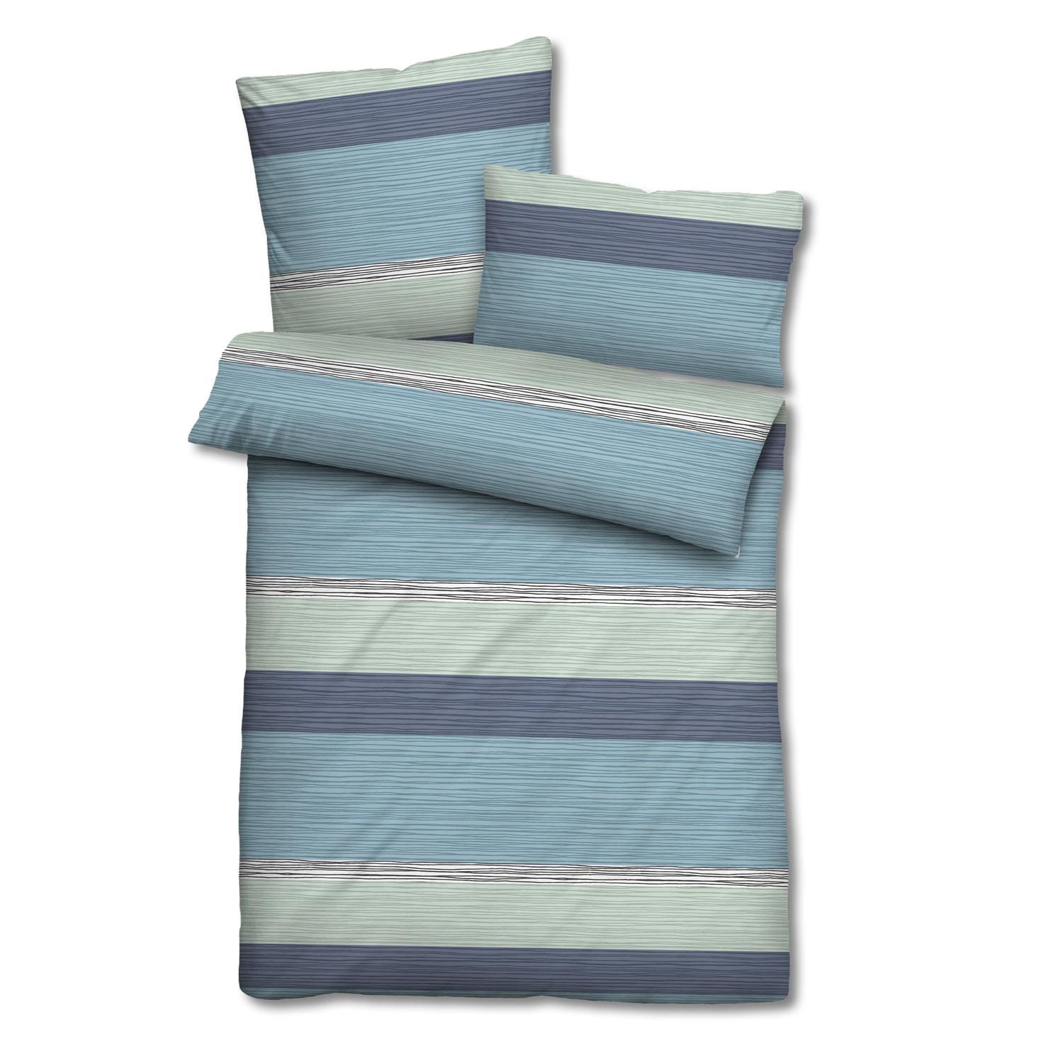 Mikrofaser Seersucker Bettwäsche 135 x 200 + 80 x 80 cm + 40 x 80 cm 3-teilig