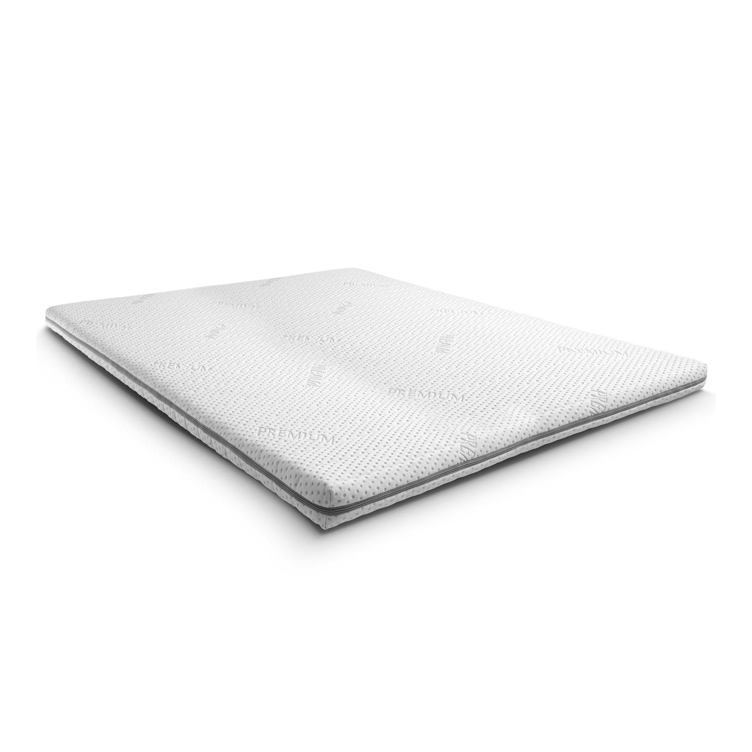 Kaltschaumtopper Supportho Premium Topper 140 x 200 cm H3, Höhe 9 cm, Härtegrad H3 mit antibakteriellem Bezug