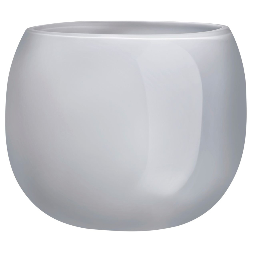 Nude Mono Box Vase S - opal grey - 15,5 x 15,5 x 13,3 cm