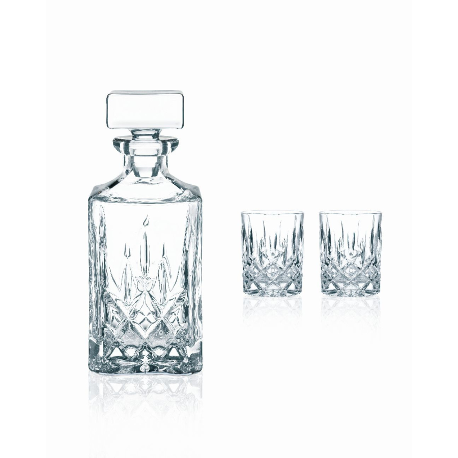 Nachtmann Noblesse Whisky-Set 3-tlg - kristall - Dekanter (750 ml) + 2 Gläser (295 ml)