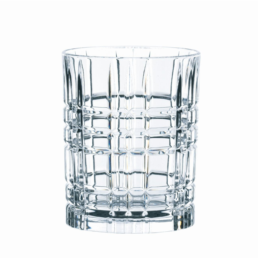 Nachtmann Square Whiskey-Glas 4er-Set - kristall - 4 Gläser à 345 ml