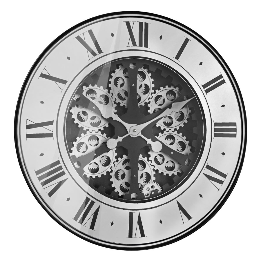 Sompex Aberdeen Zahnrad-Uhr - schwarz - Tiefe: 7,8 cm - Ø 59,5 cm