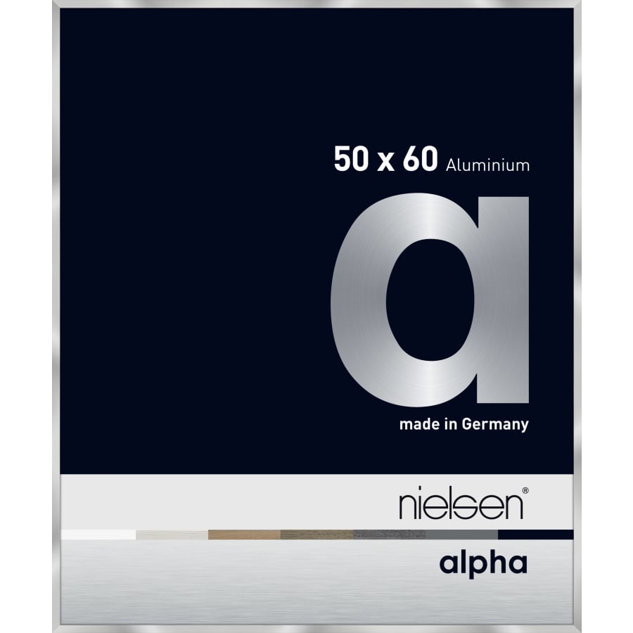 Nielsen Alpha Aluminium-Bilderrahmen - silberfarben - Rahmen: 50,9 x 60,9 cm - für Bilder bis 50 x 60 cm