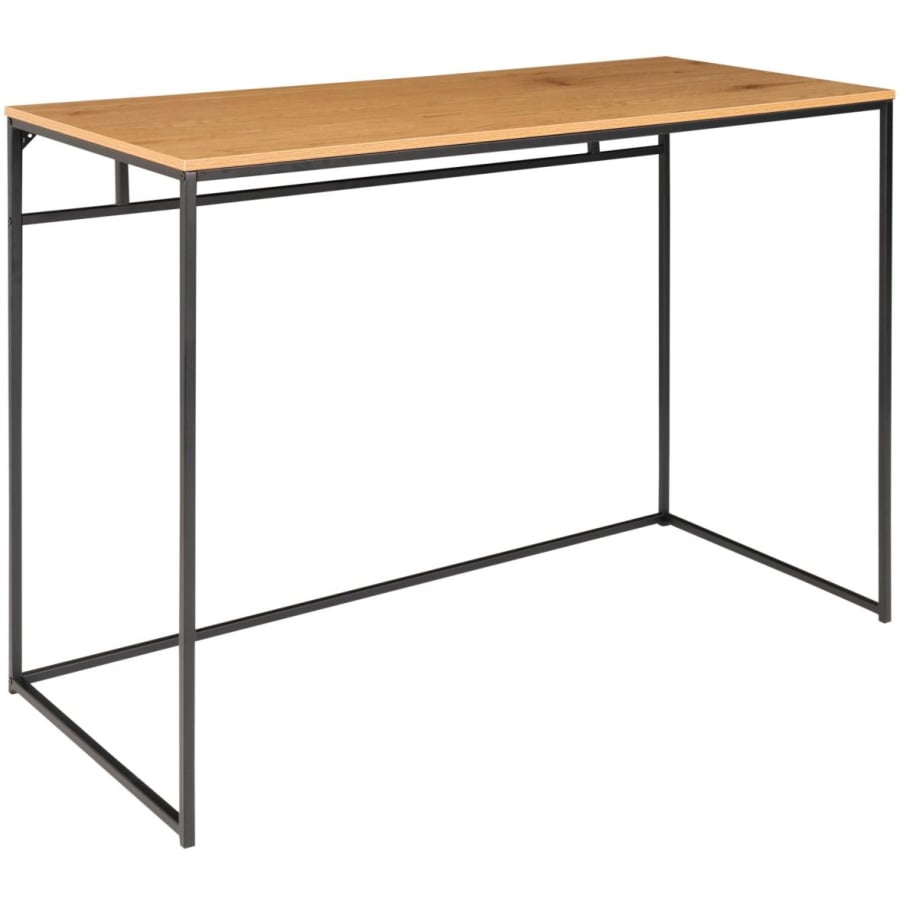 House Nordic Vita Schreibtisch - schwarzer Rahmen - Eichen-Tischplatte - 45x100 cm - Höhe 75 cm
