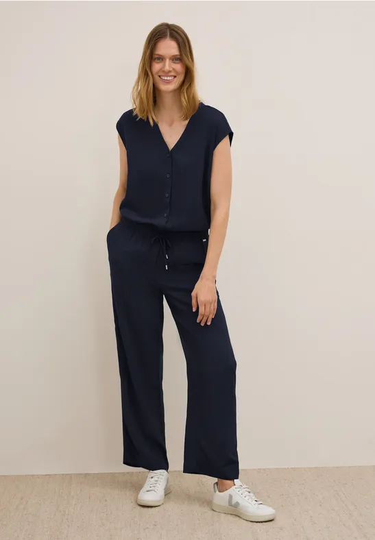 Jumpsuit in Unifarbe