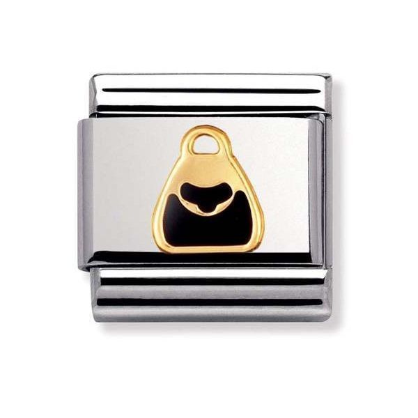 Nomination Classic - DAILY LIFE Edelstahl, Email und 18K-Gold (Tasche SCHWARZ)