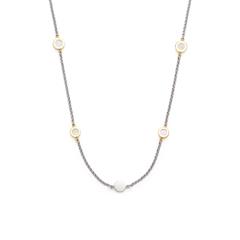 Halskette Alitia für Damen aus Edelstahl mit Perlmutt