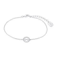 Damen Armband Infinity aus 925er Silber mit Zirkonia