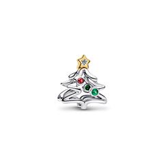Moments Weihnachtsbaum Slide-Charm, 925er Silber