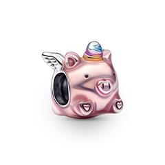 Charm Fliegendes Einhorn Schwein aus 925er Silber