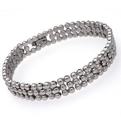 Armband Edelstahl kreisrunde Elemente 21cm