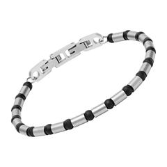 Edelstahl Armband mit schwarzen Kugeln