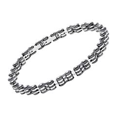 Armband aus Edelstahl in Schwarz und Silber
