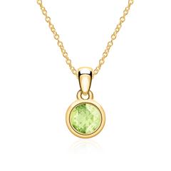 Peridot Halskette aus 585er Gold