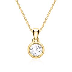 Halskette aus 585er Gelbgold mit Weißtopas