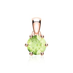 Anhänger für Ketten aus 14 Karat Roségold mit Peridot