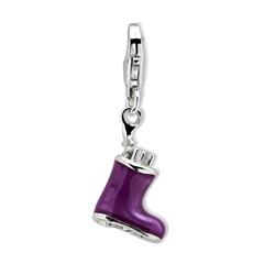Exklusiver 925 Silber Stiefel Charm